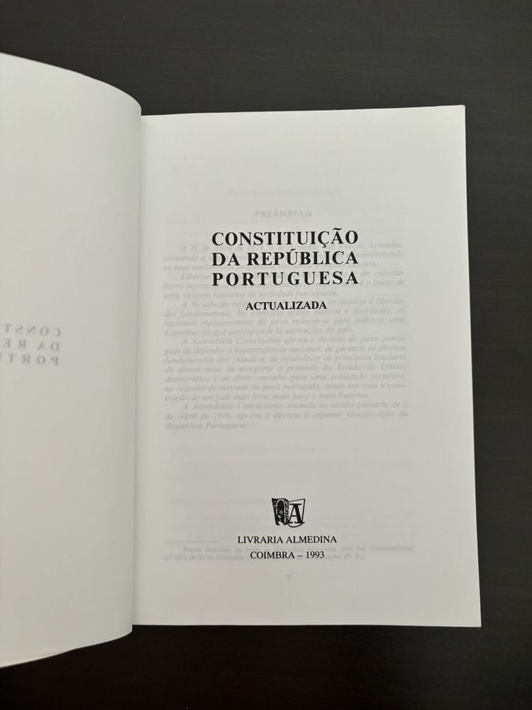 Livro - Constituicao da Republica Portuguesa
