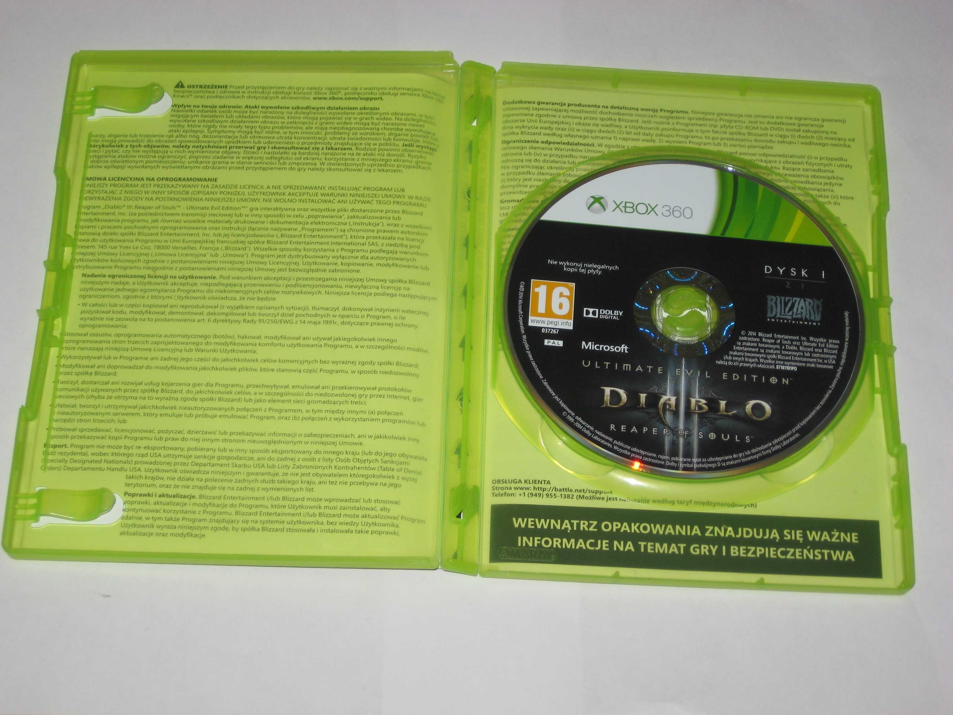 Gra Diablo 3 Diablo III Reaper of Souls XBOX360 bdb po polsku! xbox360