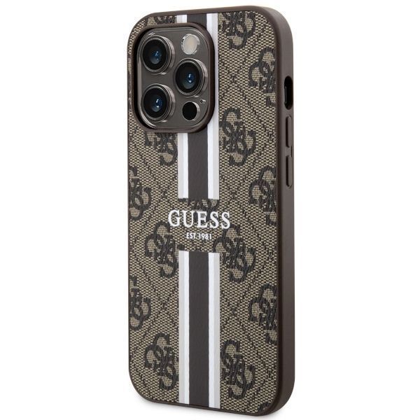 Etui Guess 4G Printed Stripes MagSafe dla iPhone 14 Pro Max 6.7"