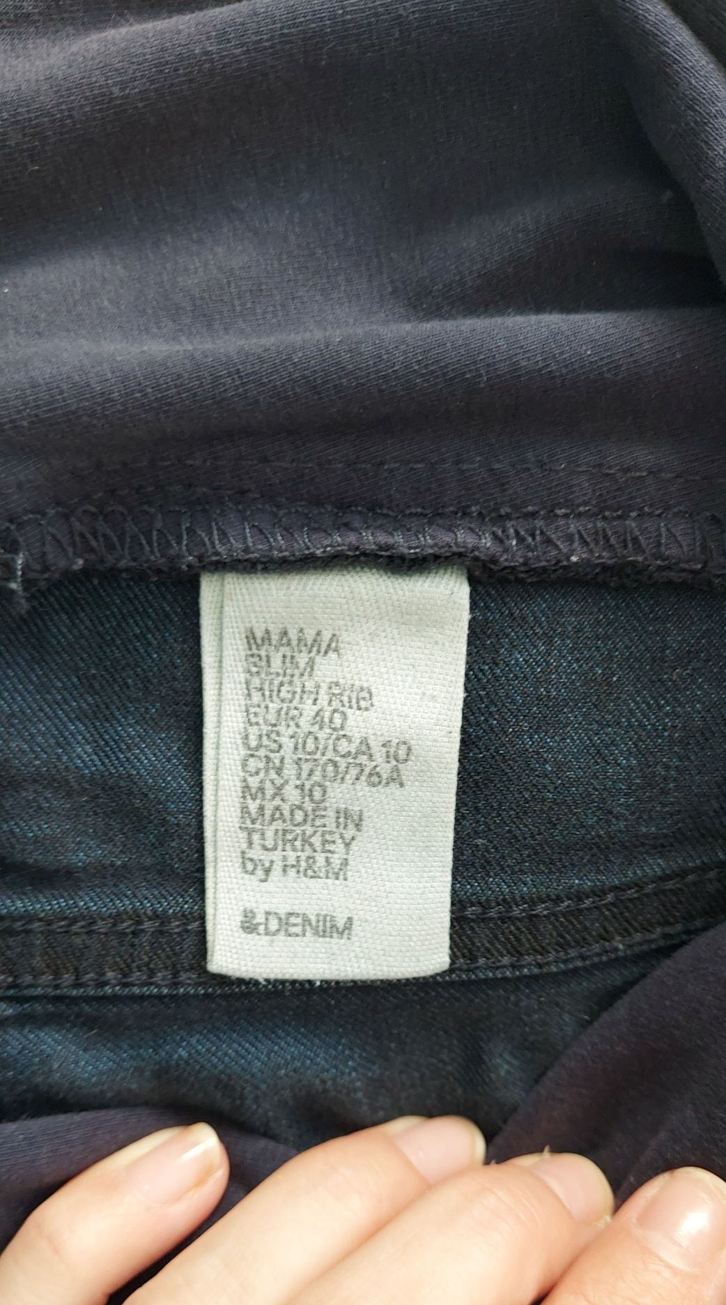 Spodnie ciążowe,  jeansy ciążowe hm h&m mama 40 L