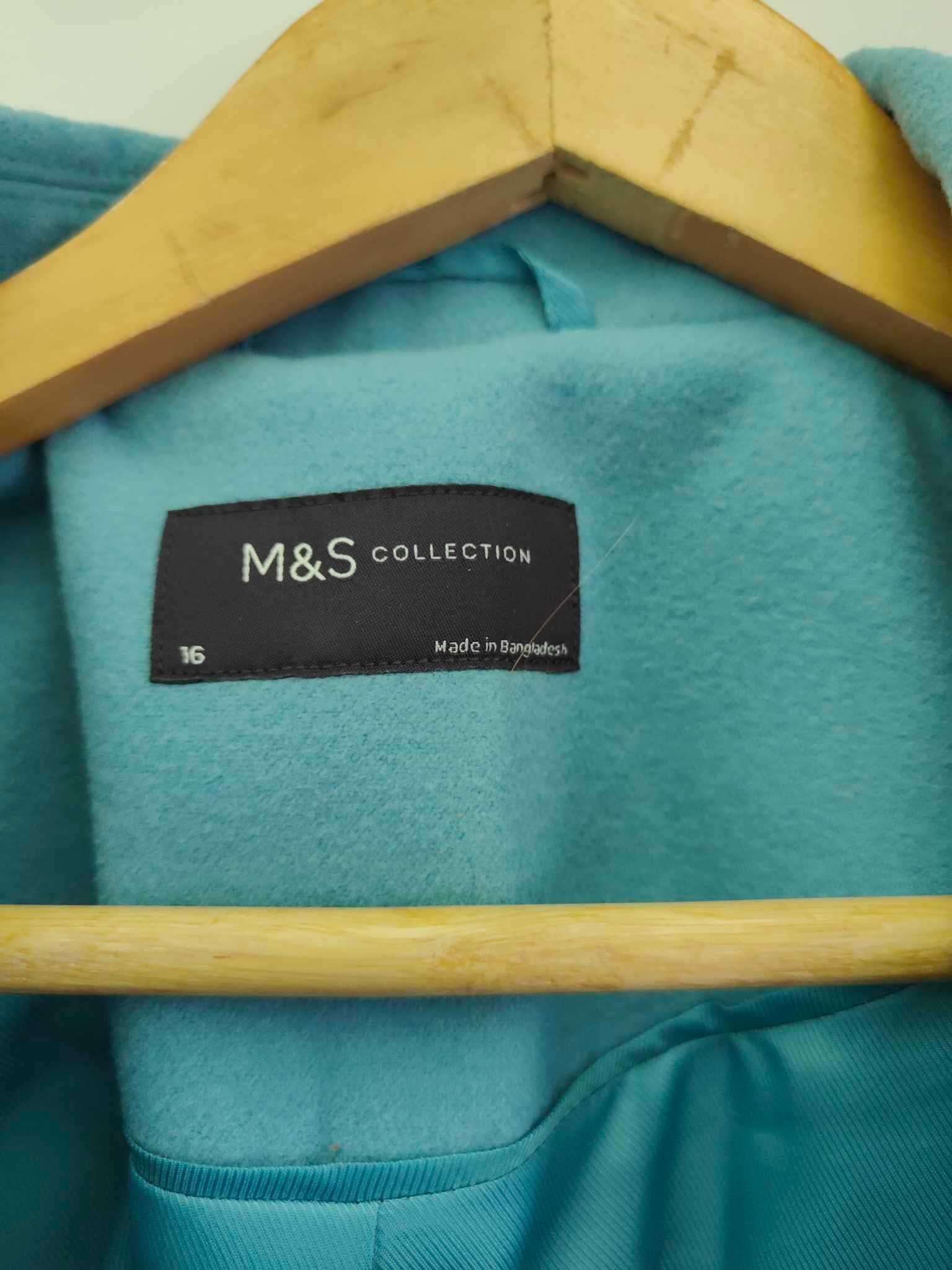 niebieski błękitny płaszcz Marks & Spencer rozmiar L/ XL