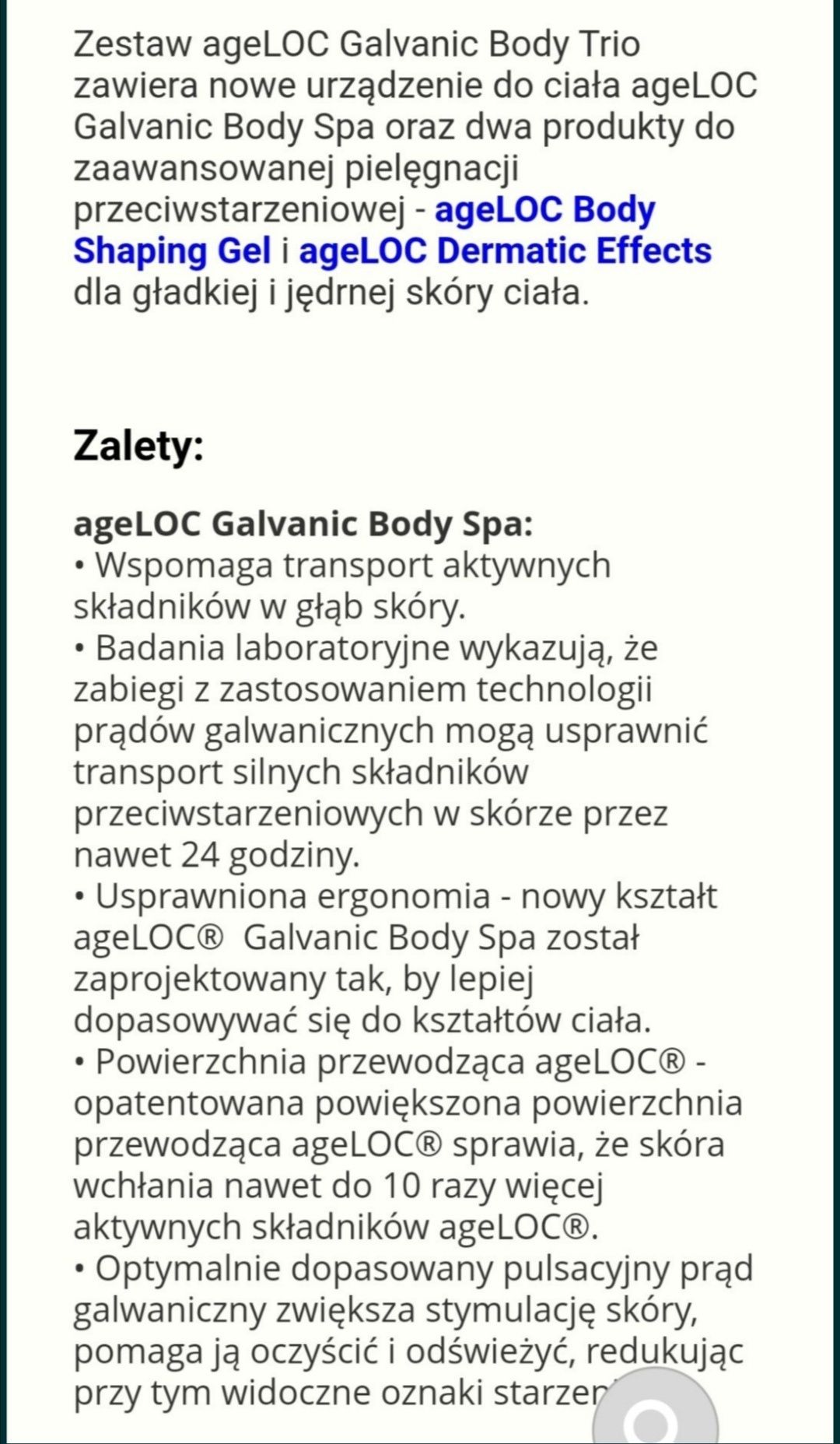 Galvanic Body Spa