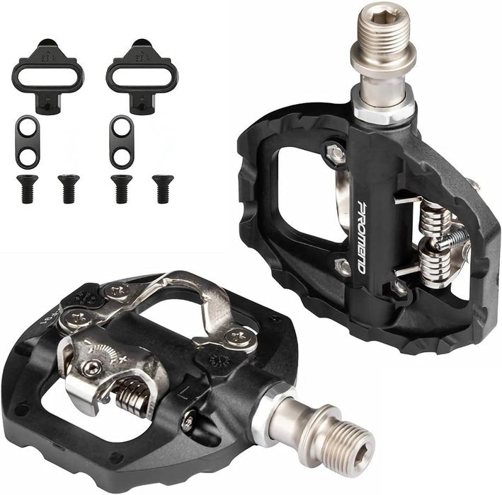 Pedały platformowe SPD 2w1 MTB trekking – aluminiowo-nylonowe, lekkie