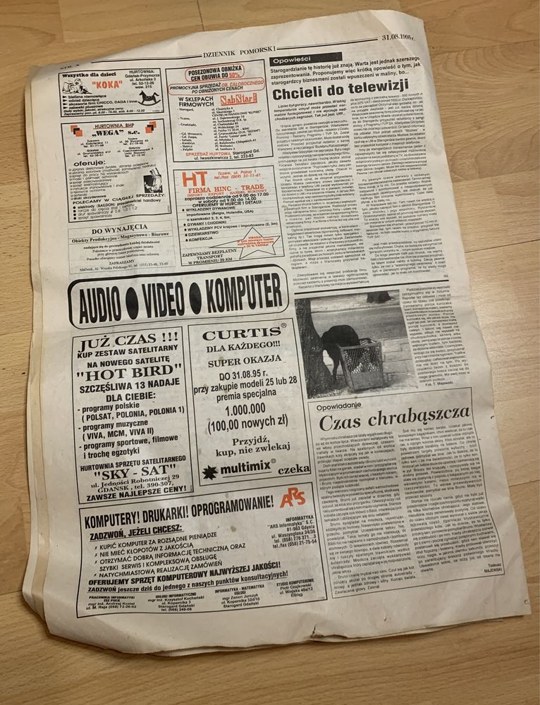 Stara Gazeta dziennik pomorski 31.08.1995