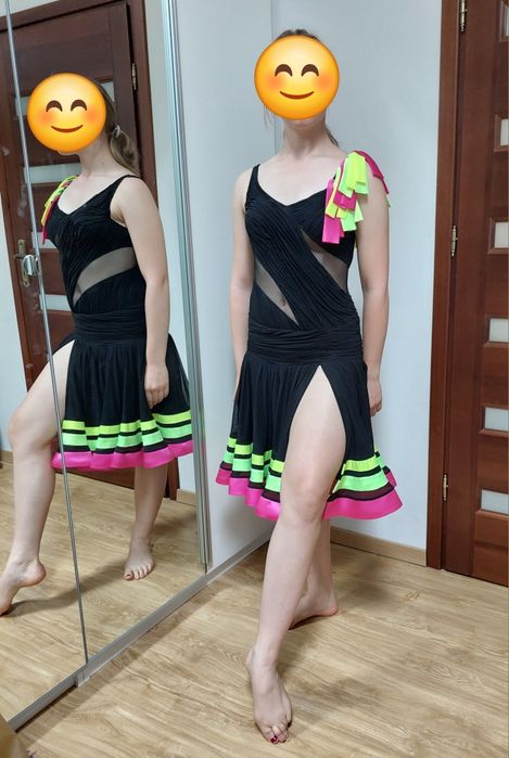 Sukienka do łaciny, do tańca towarzyskiego, pięknie się kręci!