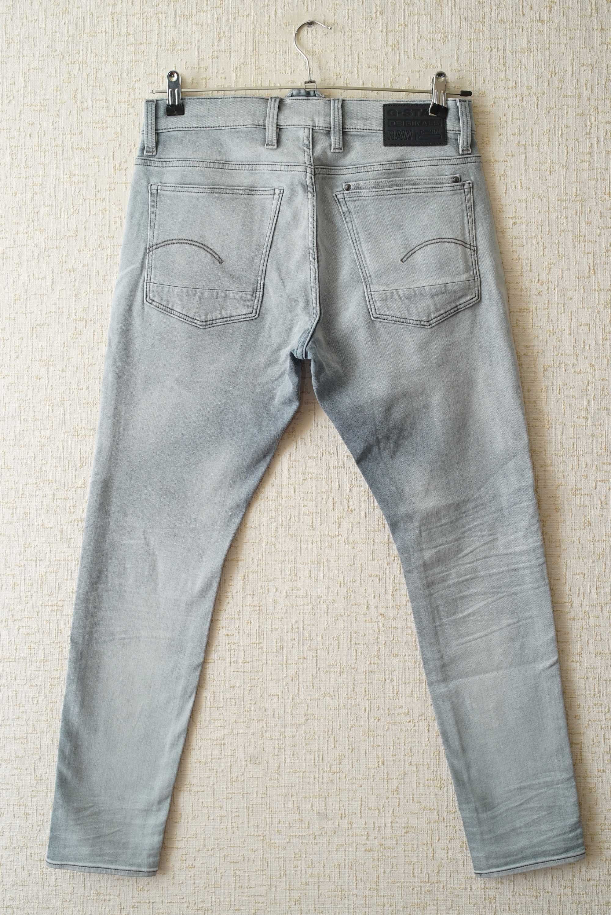 Мужские джинсы G-STAR RAW серо-голубого цвета (4101 Lancet skinny)