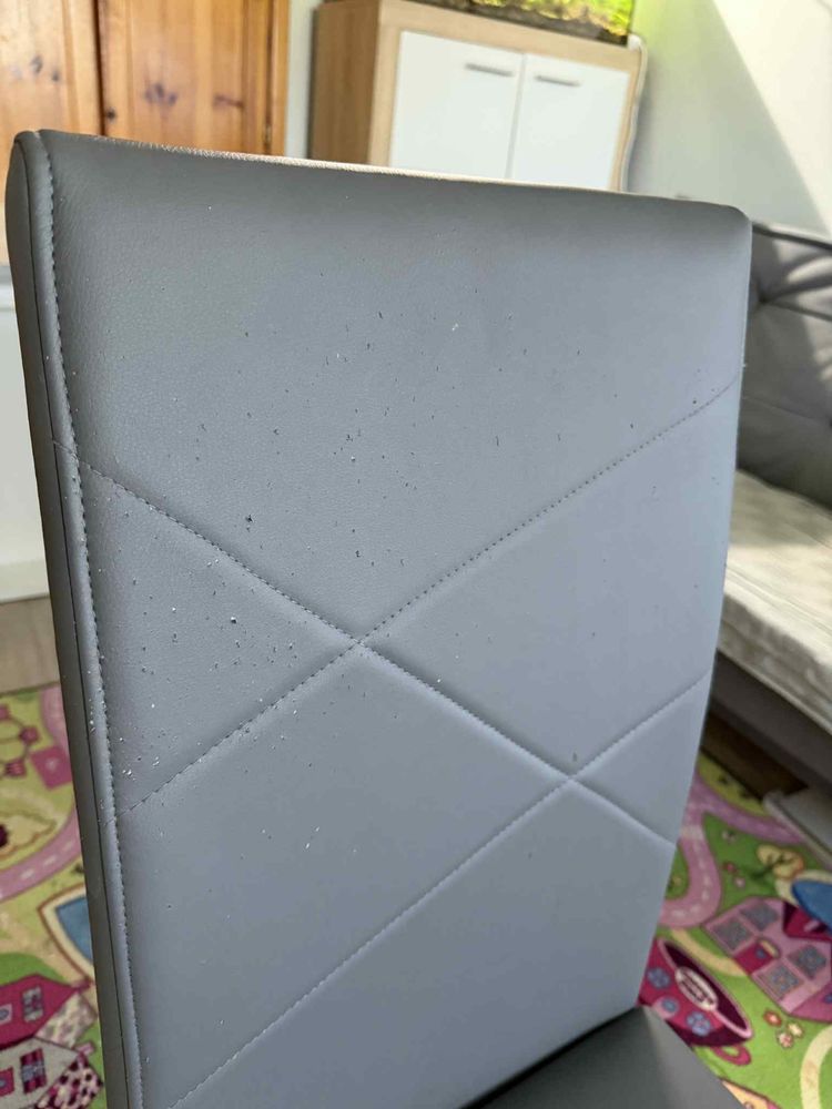 Komplet 4x Krzesla grafitowe