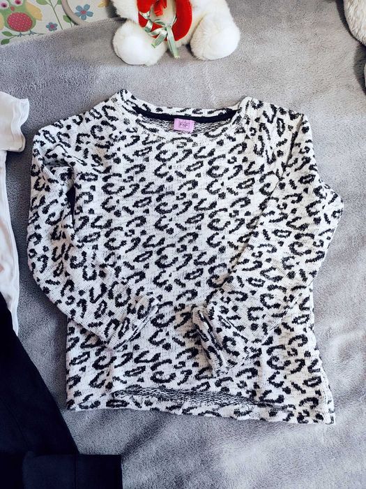 Zestaw ubrań,legginsyH&m,bluzka,sweter F&F r.122