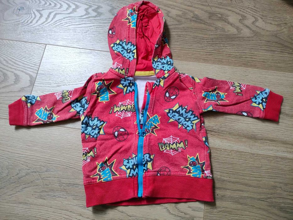 Bluza zapinana z kapturem Spiderman