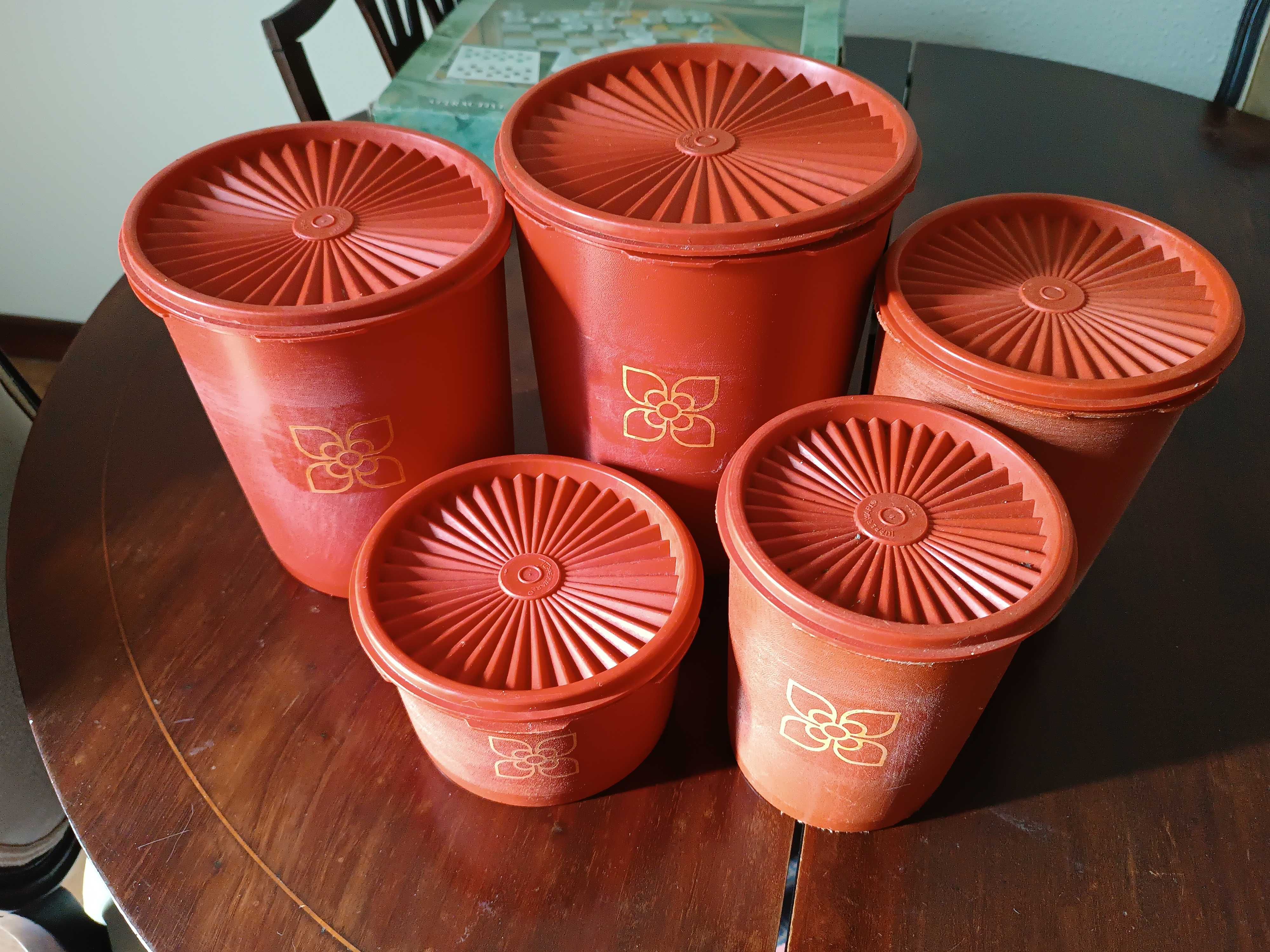 Conjunto de 5 Tupperware vintage