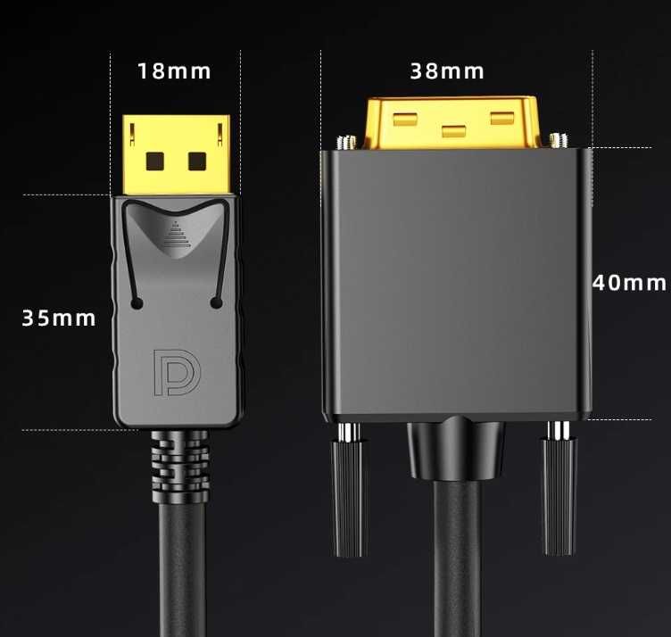 Przewód Displayport do DVI Unnlink.