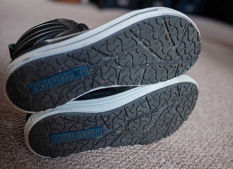 Кожаные хайтопы ботинки Birkenstock