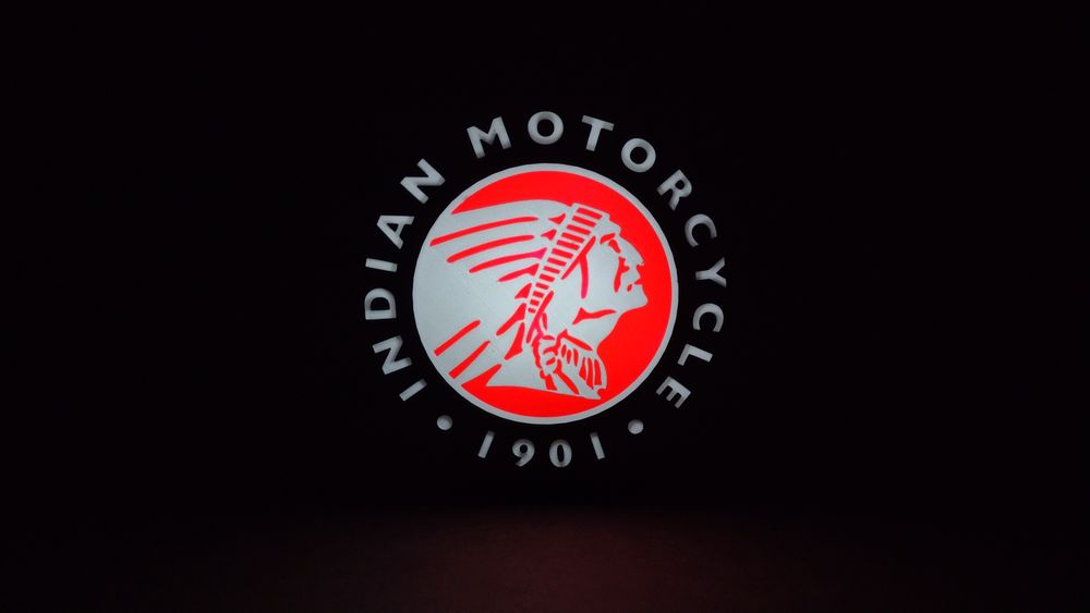 Lampka Indian Motorcycle lightbox nocna hit na prezent
