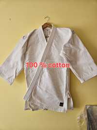 Kimono plecionka biale 100 % bawełna