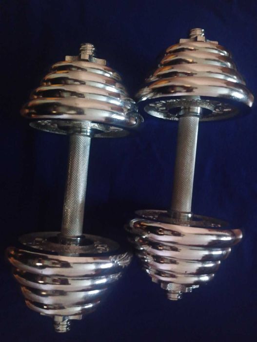 Гантели хромированные на 20 килограмм в отличном состоянии