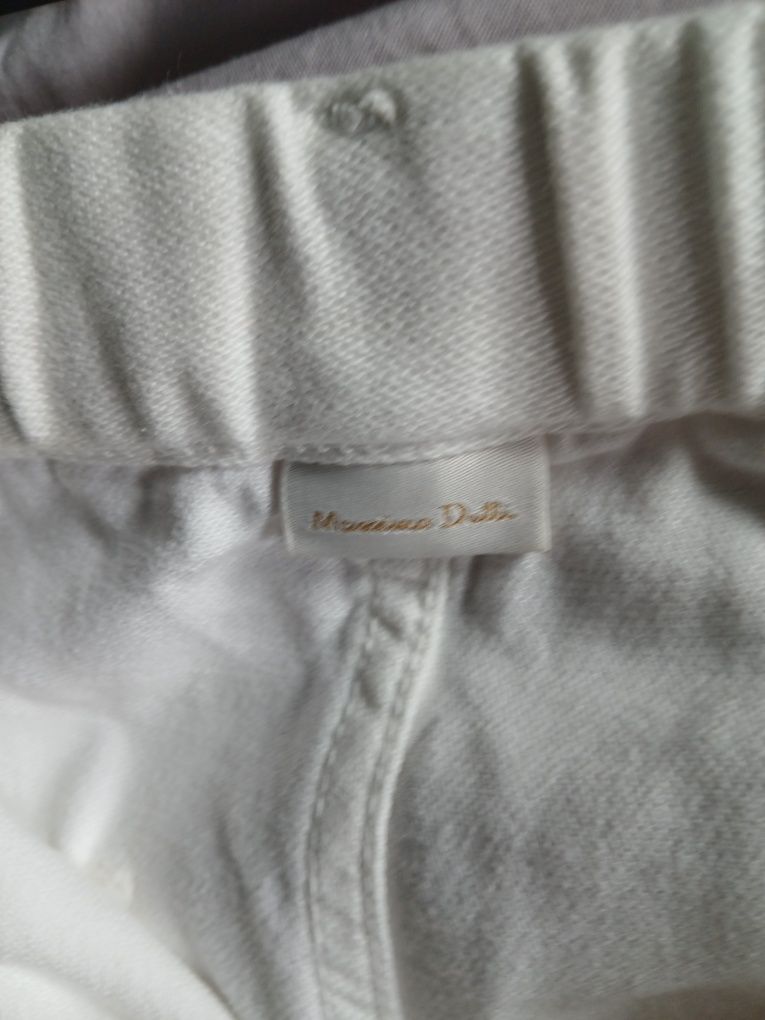 Biale wloskie spodnie massimo dutti
