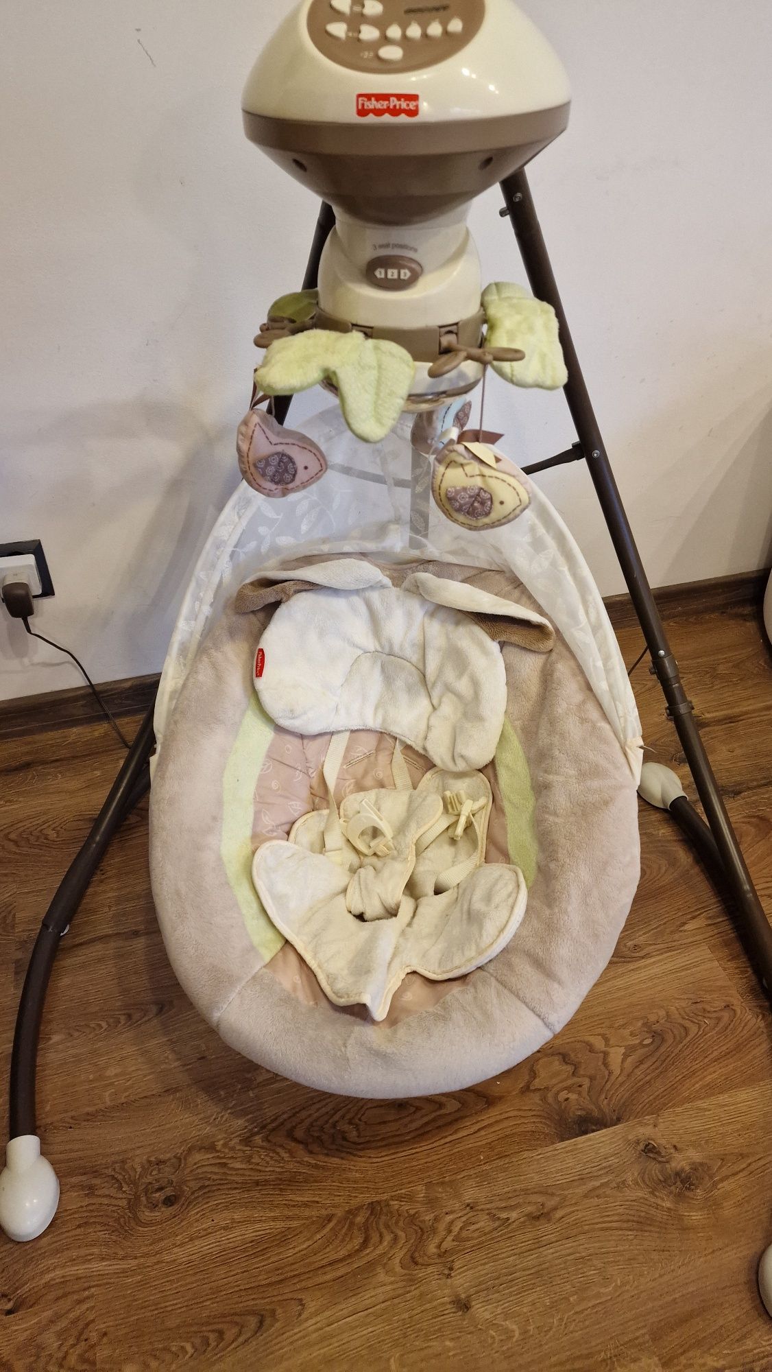 Huśtawka bujadełko dla dziecka Fisher Price Cradle n swing -  bujadło