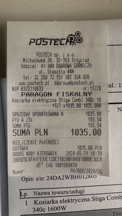 Nowa kosiarka STIGA combi 340c