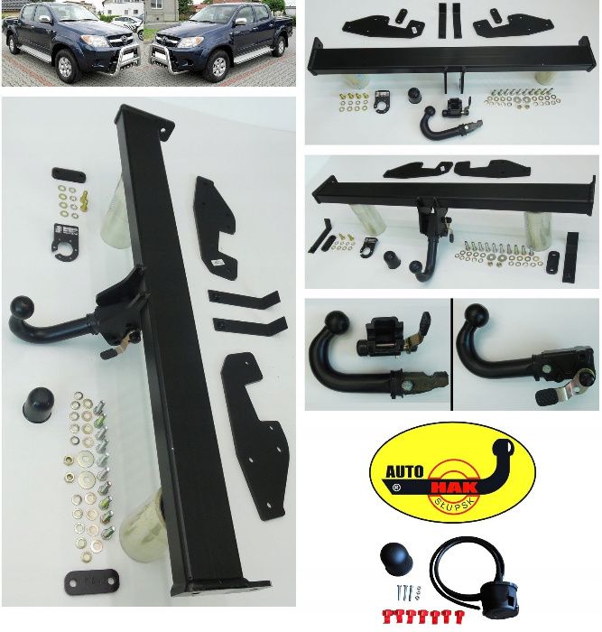 Słupsk Solidny Automat Hak Holowniczy+Wiązka Toyota Hilux od2005do2010