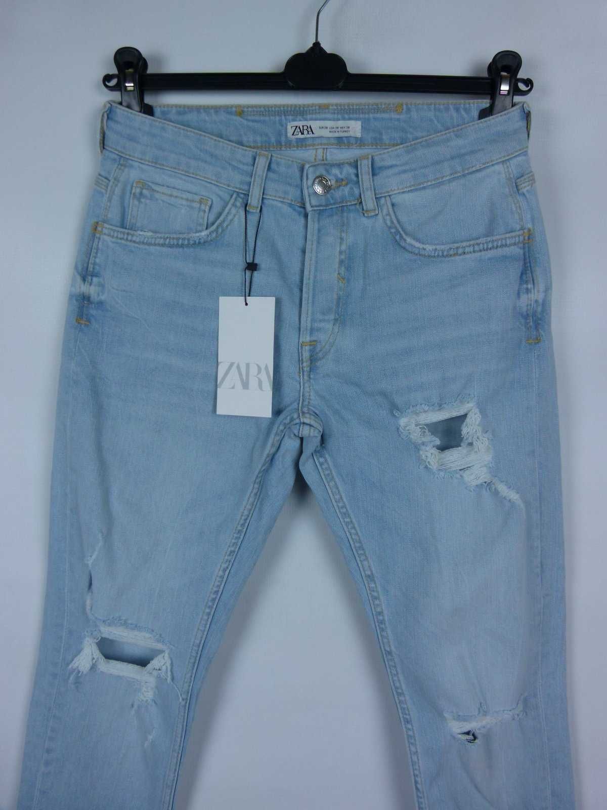 ZARA spodnie jeans dziury - 38 mex.30 z metką