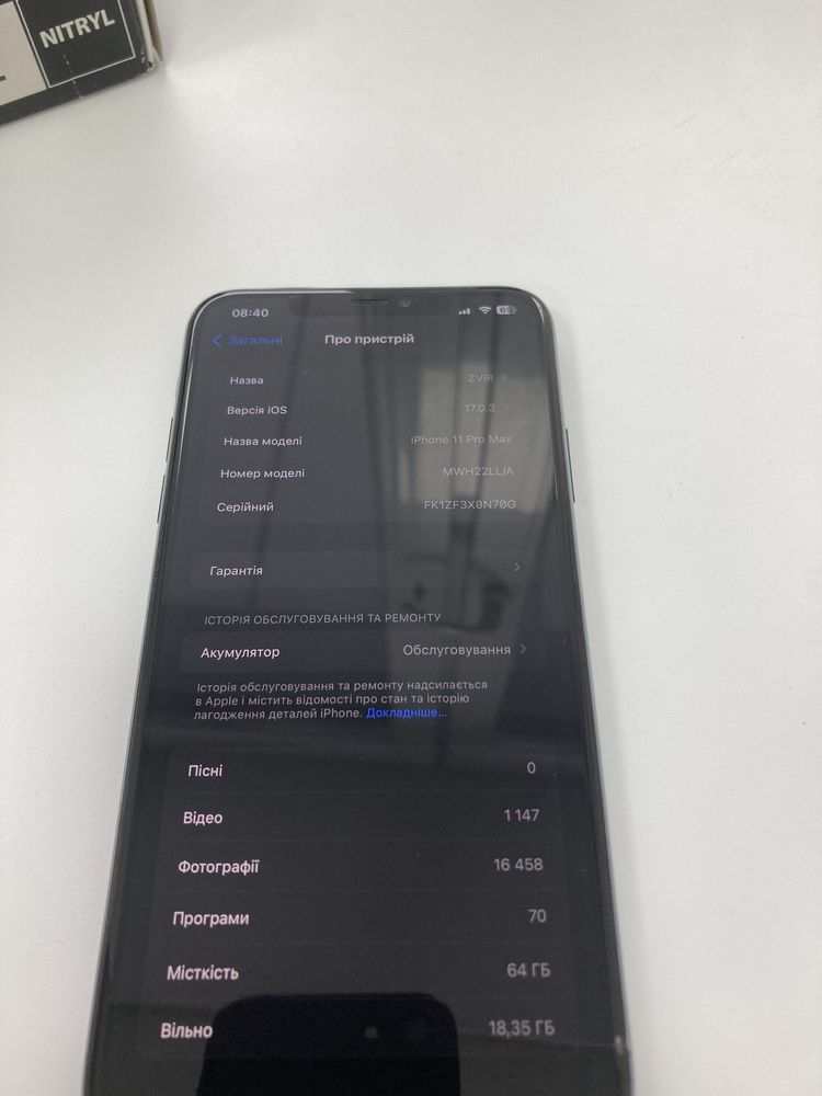 Iphone 11 pro max 64gb