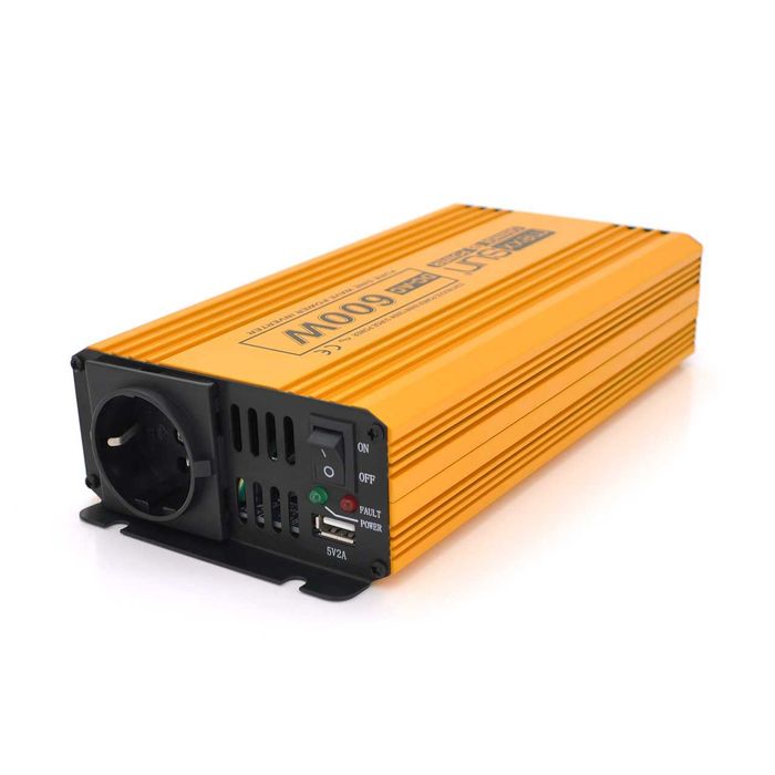 Інвертор напруги Mexxsun MXSPSW-600, 12V/220V, 600W з прав.синус