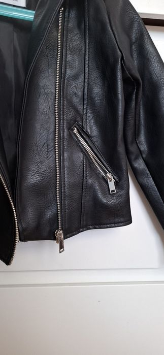 Czarna ramoneska nowa sinsay 134 biker jacket
