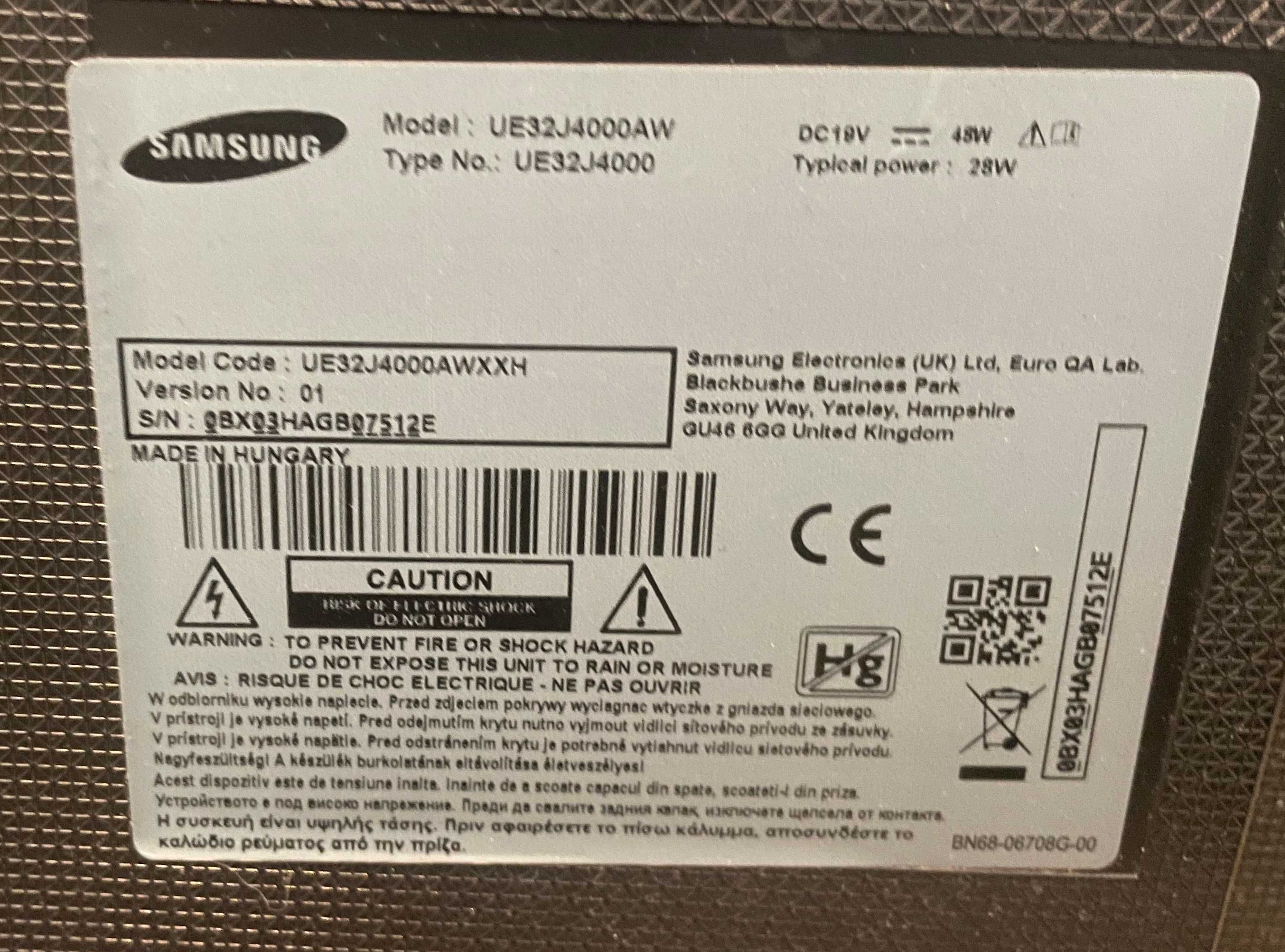 Telewizor SAMSUNG UE32J4000 uszkodzony/ Częstochowa NMP 6