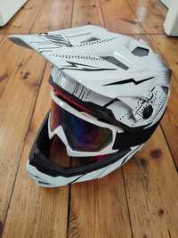 Kask DH Enduro plus gogle