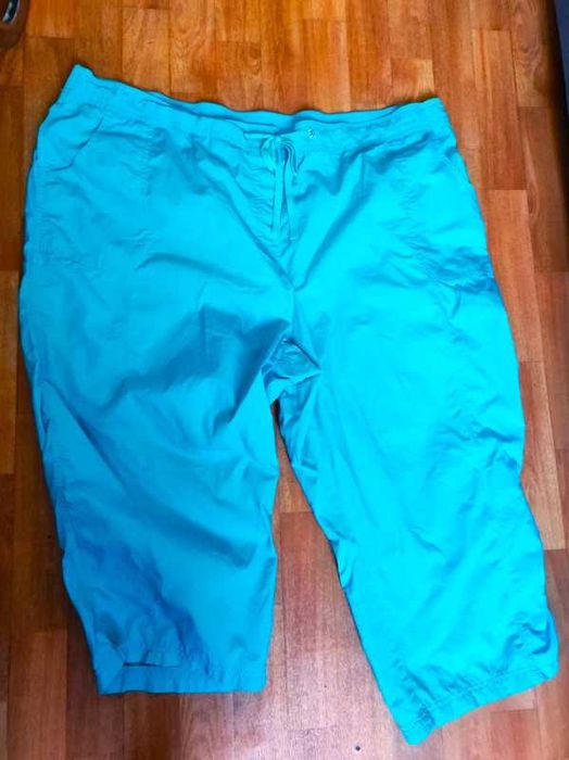 Bm Casual r 52 turkusowe rybaczki bawełna plus size