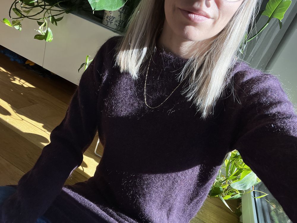Welniana tunika sukienka bordo moher welna Xs/s Magasin