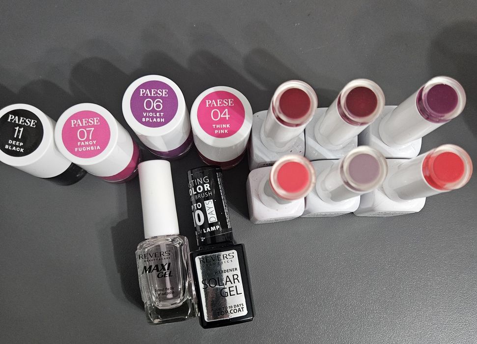 REVERS GeLac/PAESE/zestaw lakierów + TopCoat-y gratis/12sztuk