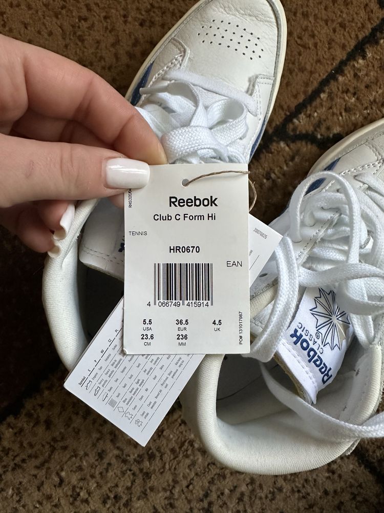 Reebok club c Form Hi кросівки хайтопи