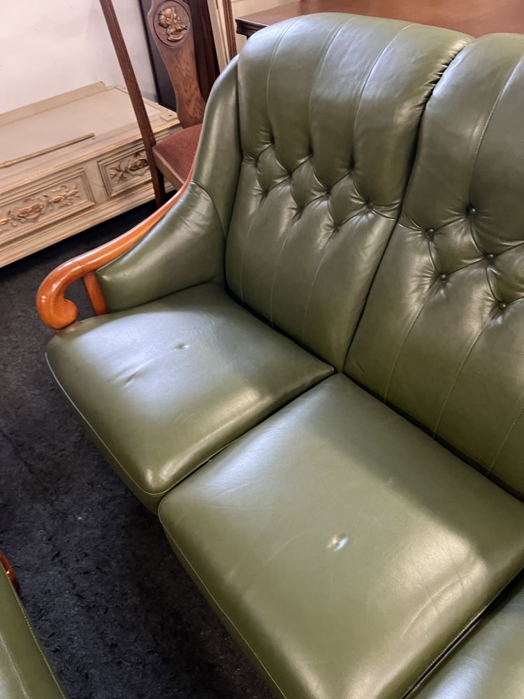 Sofa skórzana z szezlongiem/Komplet/Raty
