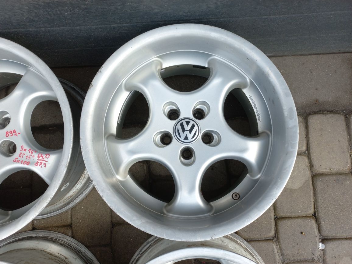 Felgi aluminiowe 16" 5x100 do VW Golf 4, Audi A3 *DWIE SZEROKOŚĆI*