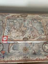 Puzzle Mapa Mundi Educa 1500 peças