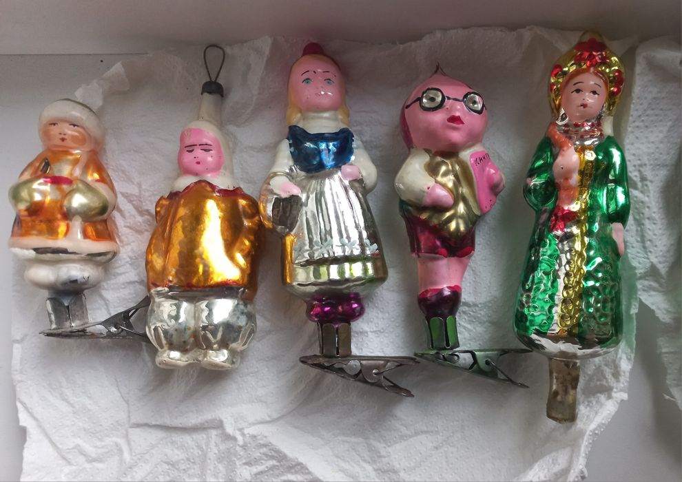 Елочные игрушки СССР на прищепках