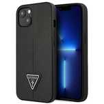 Etui Guess Saffiano Triangle Logo na iPhone 13 mini - czarne