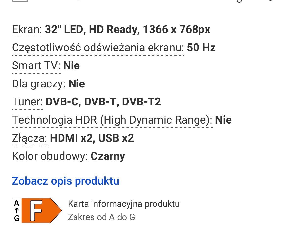 Manta 32 cale telewizor - nowy