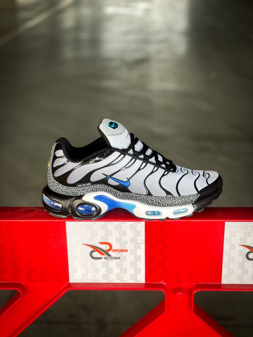 Чоловічі кросівки Nike Air Max Plus Schwarz Grey Blue(літо)