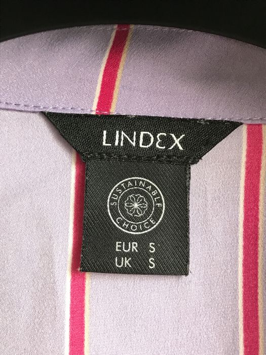 Lindex fioletowa koszula w paski oversize S 36