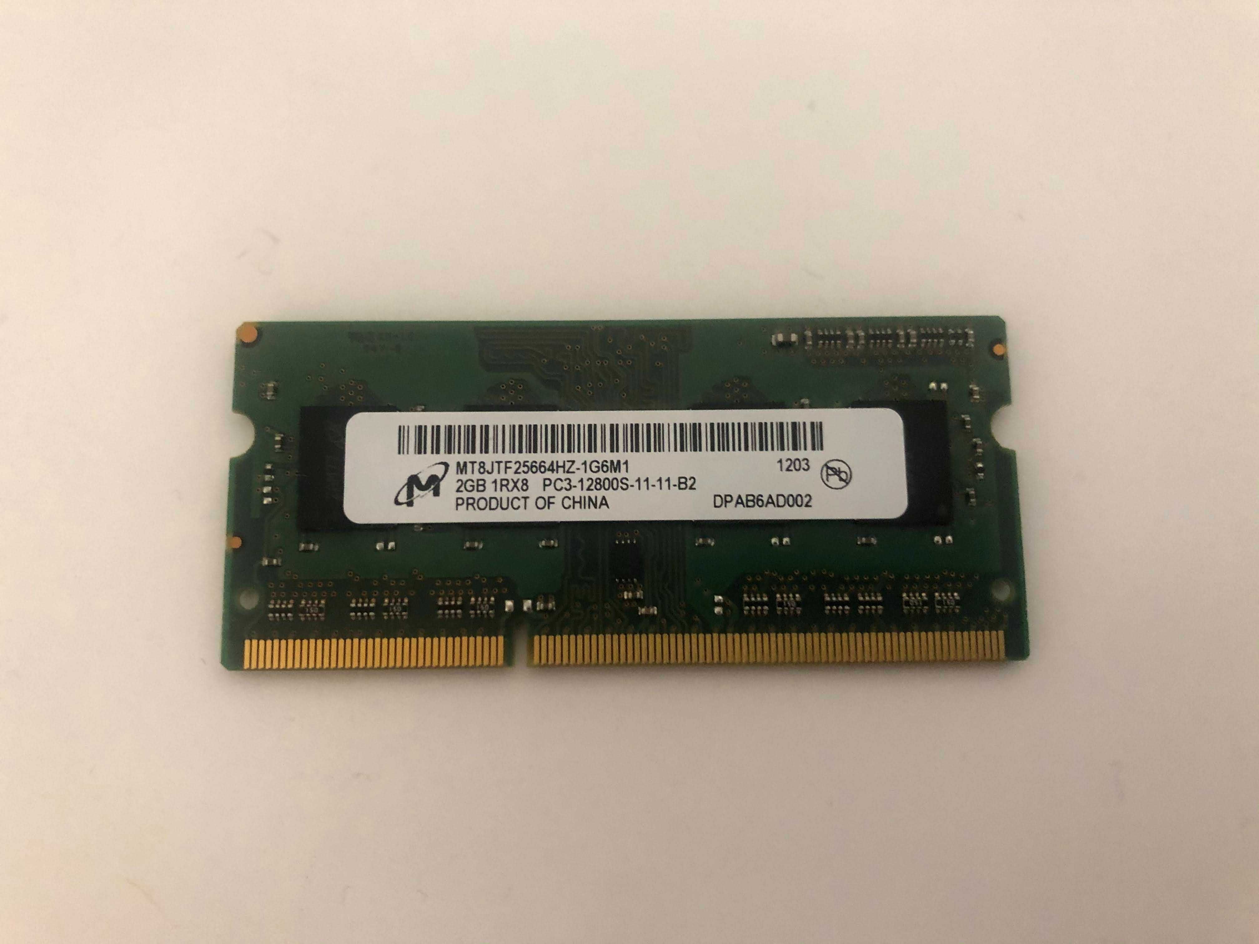 Оперативна пам'ять SODIMM DDR3-800 2GB PC3-12800