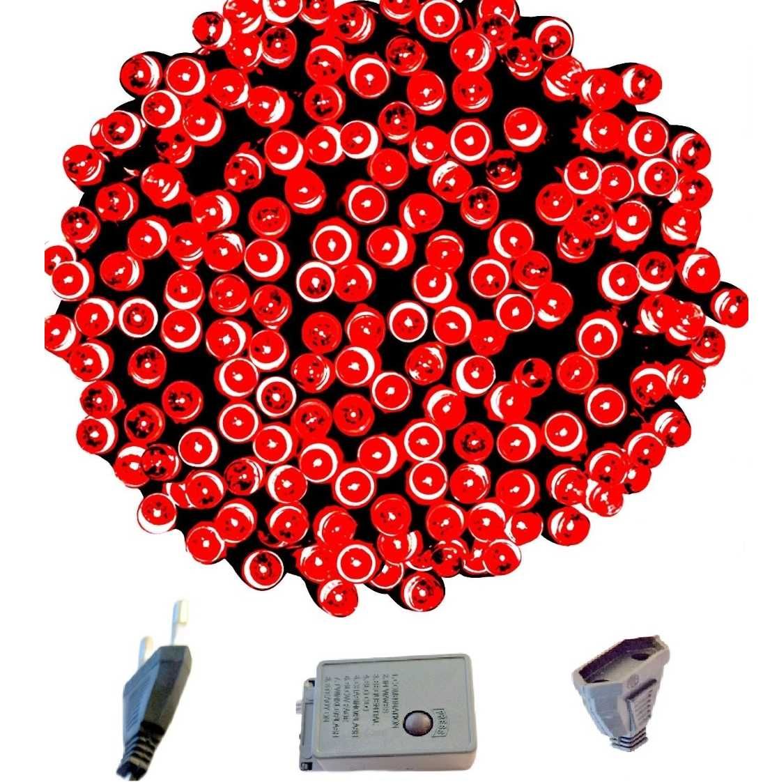 LAMPKI CHOINKOWE 100 LED 8m 8 funkcji na choinkę CZERWONE