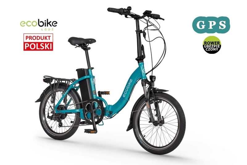 Rower elektryczny Ecobike Even Ocean Blue 17,5Ah+GPS+Ubezp. AC w cenie