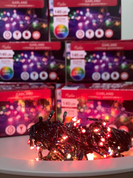 Гірлянда новорічна 5,5м 140лед,led, гірлянда на ялинку!