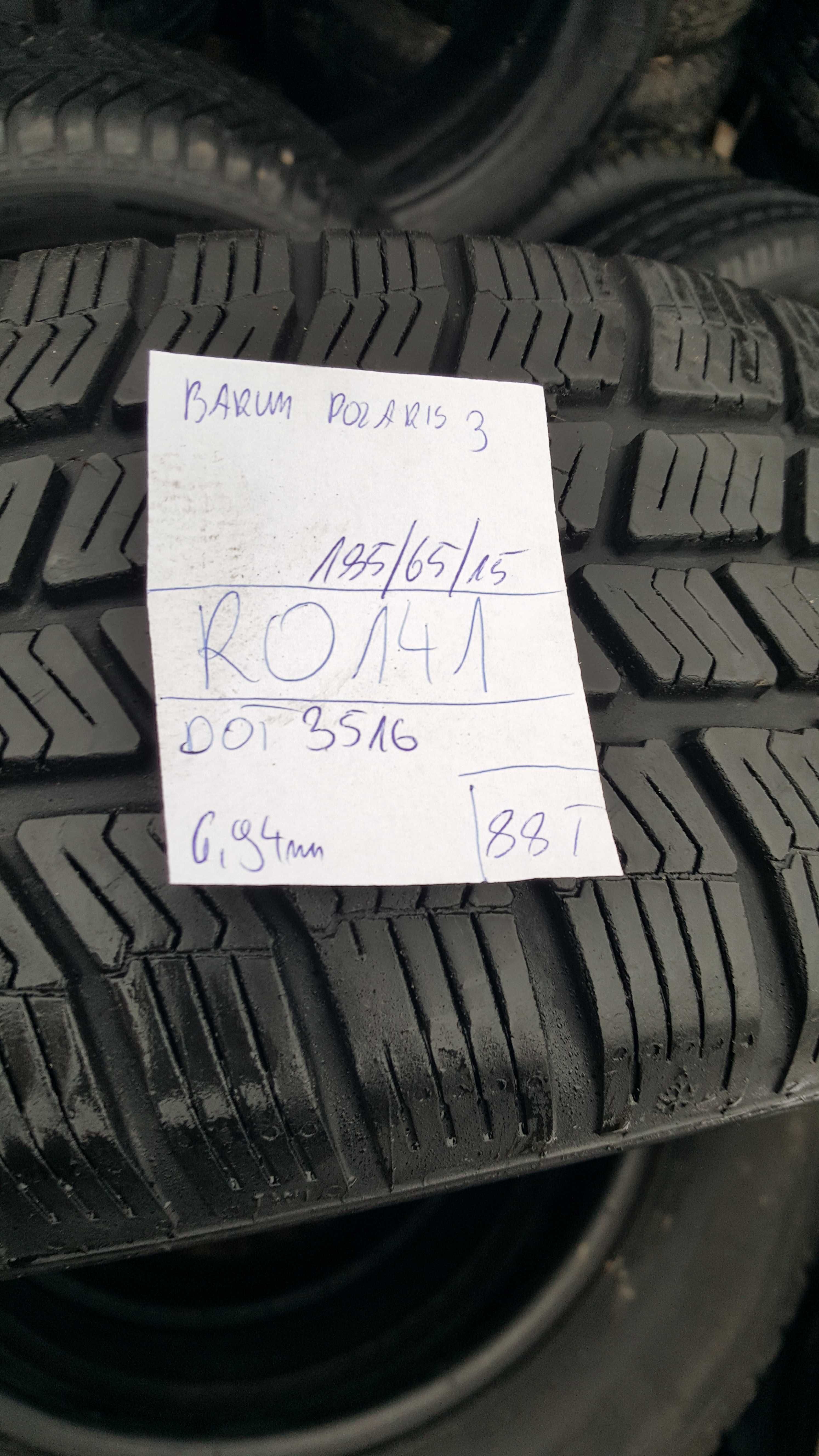 Barum 185/65 r15 Polaris 3 /// 7mm!!! wysyłka GRATIS