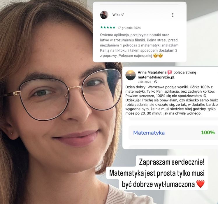 Korepetycje z matematyki z nauczycielką Matematyka Gryzie