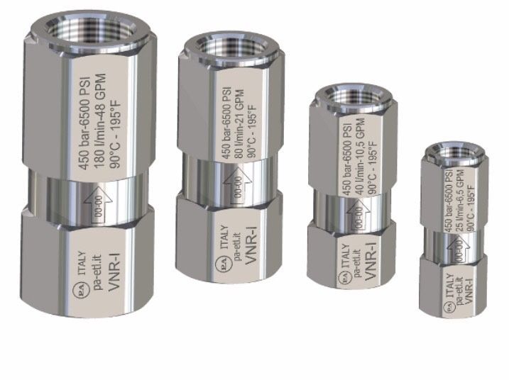Обратный клапан VNR-1 из нерж. стали P.A