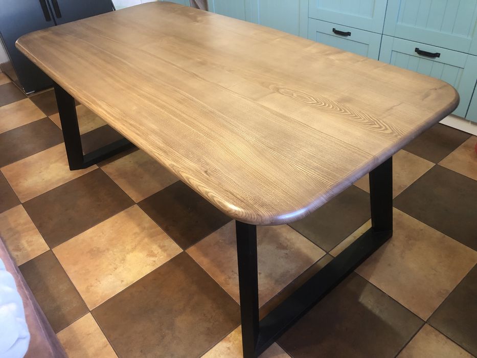 Стол. Стекло. Стул. Лофт. Дерево. Мебель под заказ.