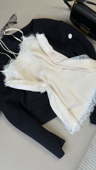 Майка, топ  мереживо, S/M, L-XL, 100% віскоза